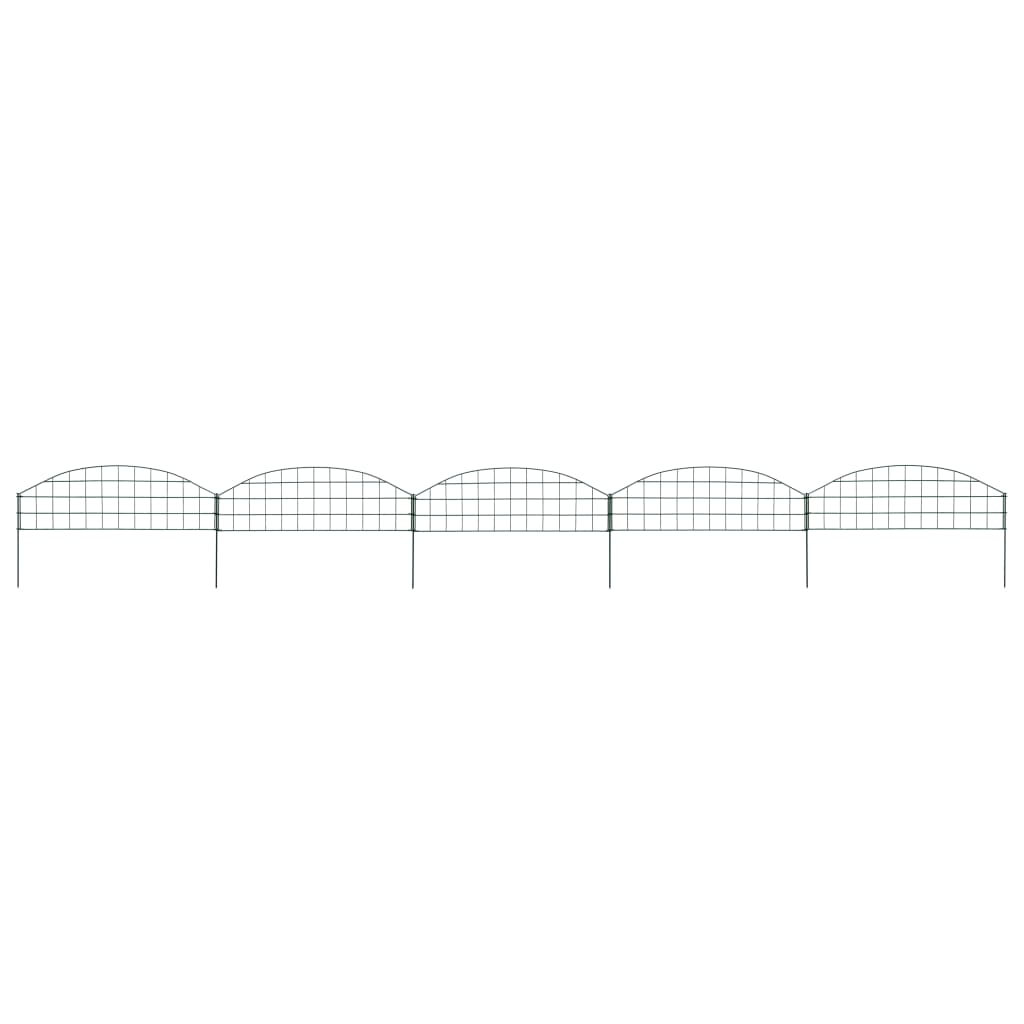 Arched Garden Fence Set 30.4"x10.2" Green
