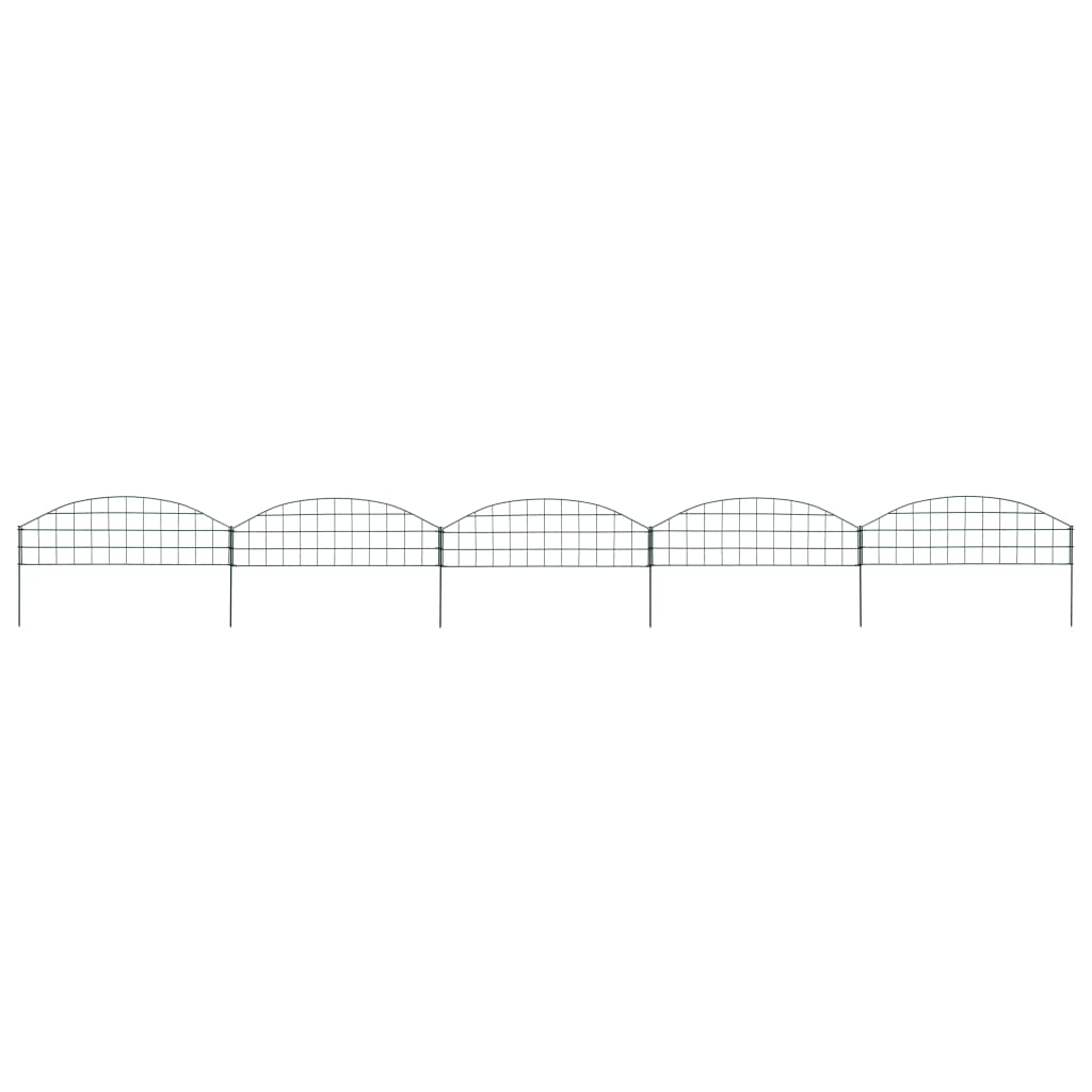 Arched Garden Fence Set 30.4"x10.2" Green