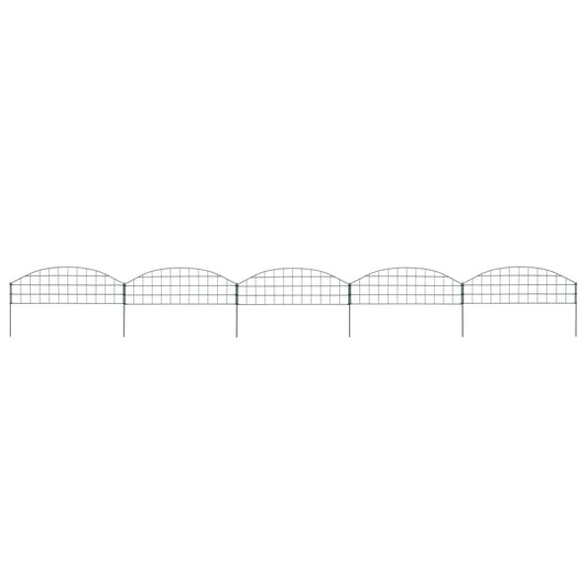 Arched Garden Fence Set 30.4"x10.2" Green