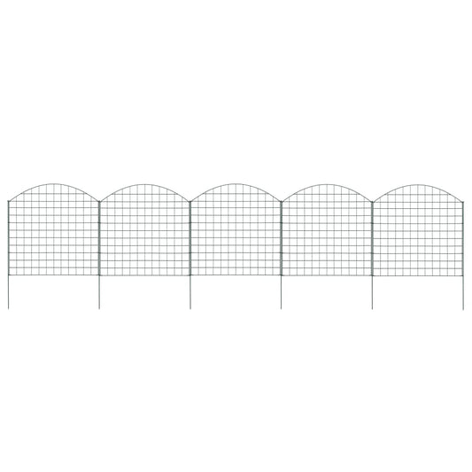 Arched Garden Fence Set 30.5"x30.9" Green