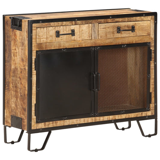 Sideboard 31.5"x12.2"x28" Solid Rough Mango Wood