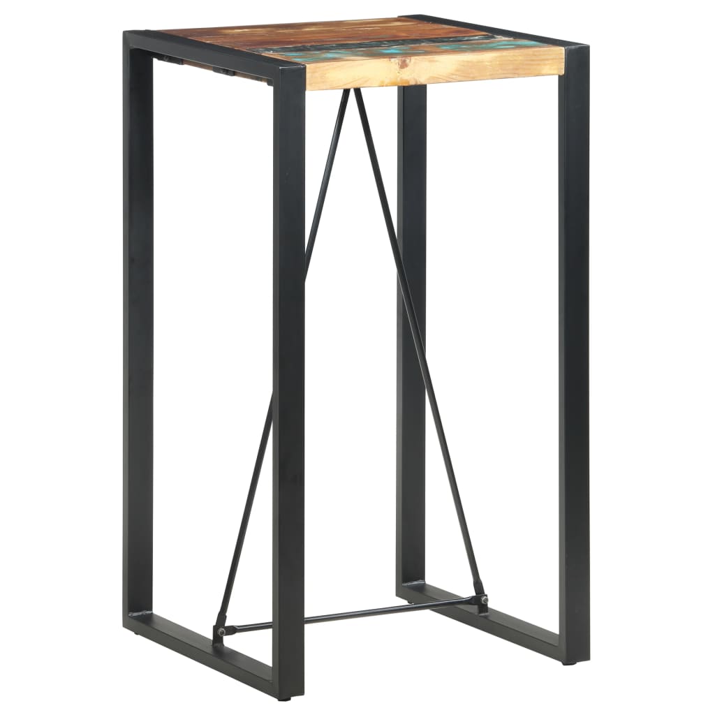 Bar Table 23.6"x23.6"x43.3" Solid Reclaimed Wood