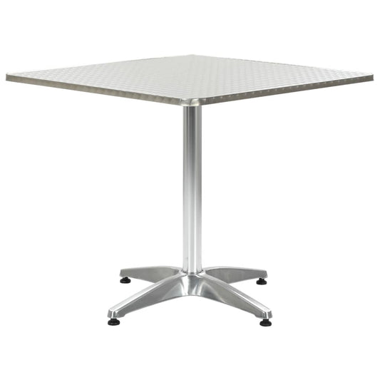 Patio Table Silver 31.5"x31.5"x27.6" Aluminum