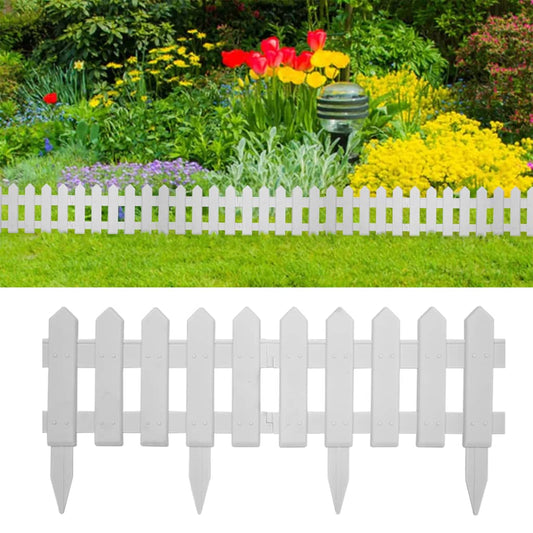 Lawn Edgings 25 pcs White 393.7" PP