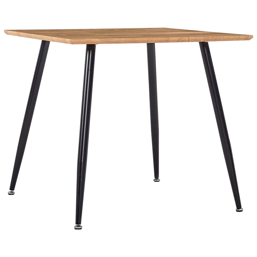 Dining Table Oak and Black 31.7"x31.7"x28.7" MDF