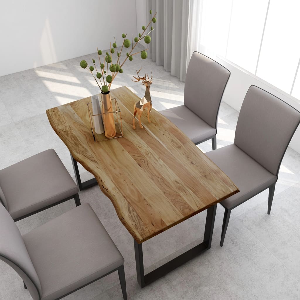Dining Table 55.1"x27.6"x29.9" Solid Acacia Wood