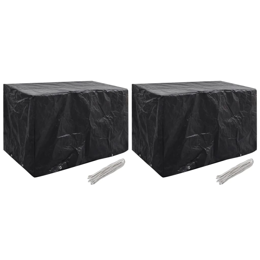 Patio Furniture Covers 2 pcs 8 Eyelets 55.1"x27.6"x35.4"