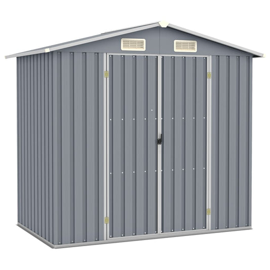 Garden Shed Gray 80"x50.8"x72" Galvanized Steel