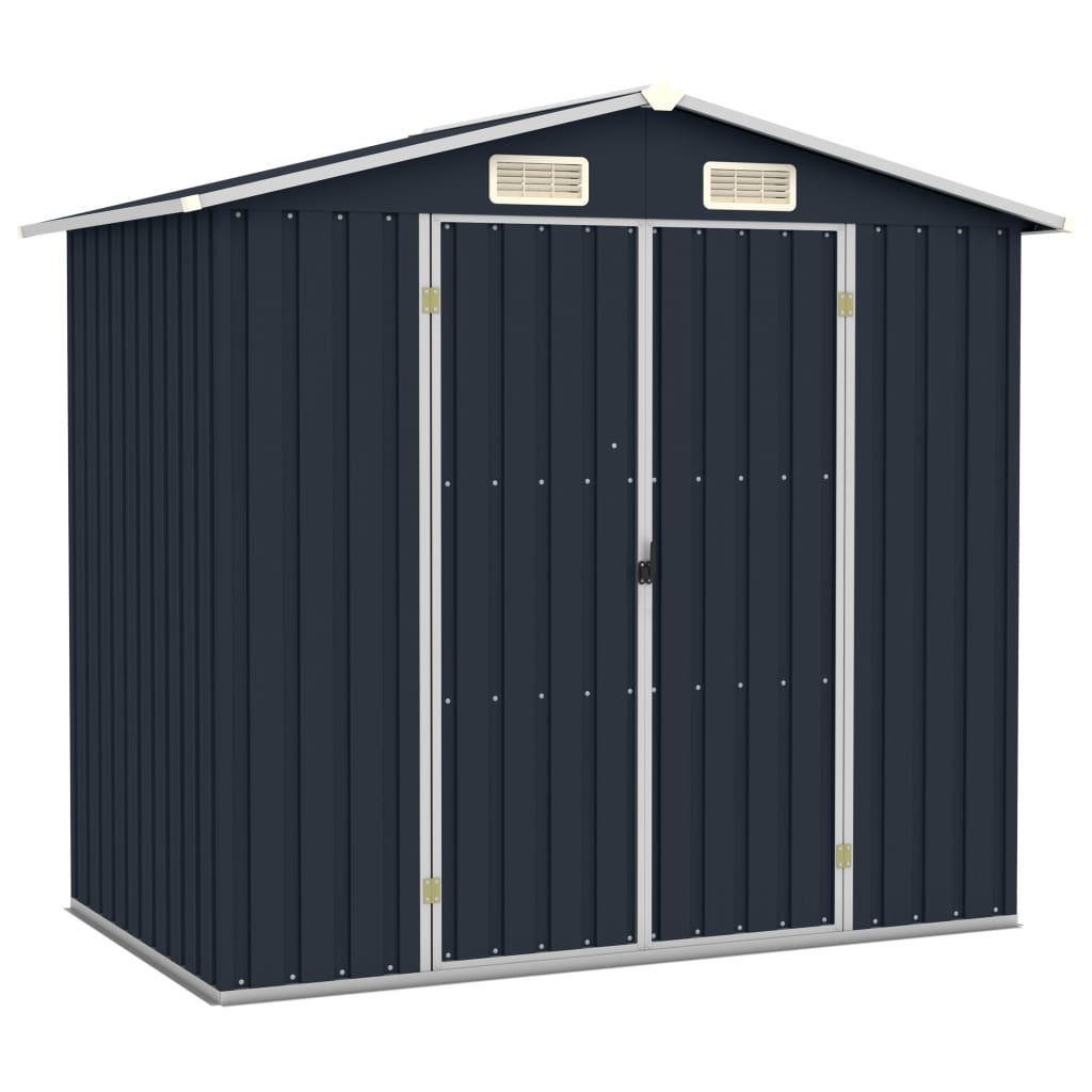 Garden Shed Anthracite 80"x50.8"x72" Galvanized Steel