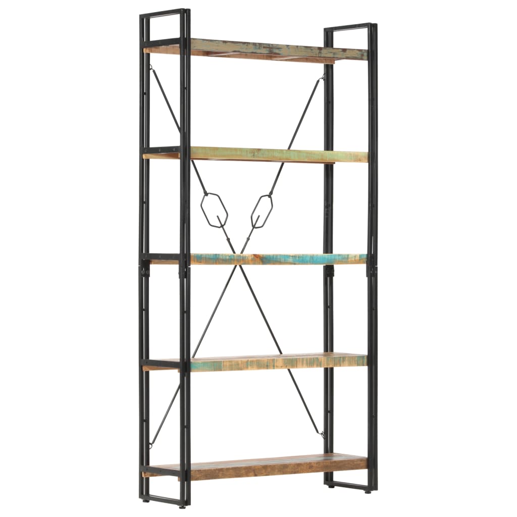 5-Tier Bookcase 35.4"x11.8"x70.9" Solid Reclaimed Wood