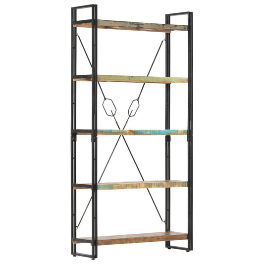 5-Tier Bookcase 35.4"x11.8"x70.9" Solid Reclaimed Wood