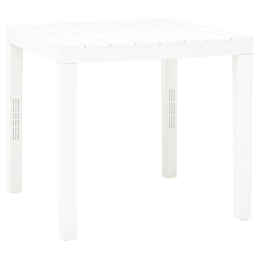 Patio Table White 30.7"x30.7"x28.3" Plastic