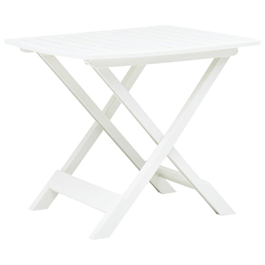 Folding Patio Table White 31.1"x28.3"x27.6" Plastic