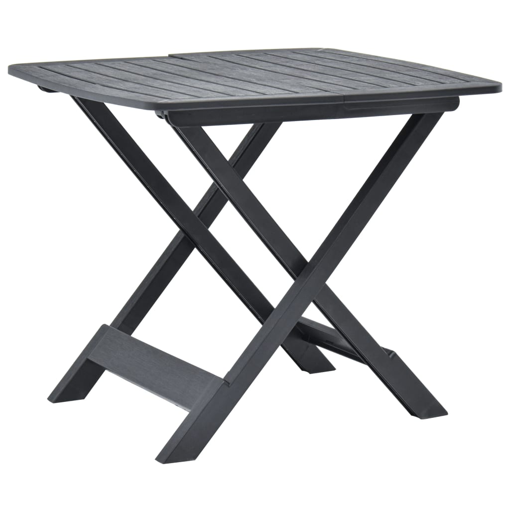 Folding Patio Table Anthracite 31.1"x28.3"x27.6" Plastic