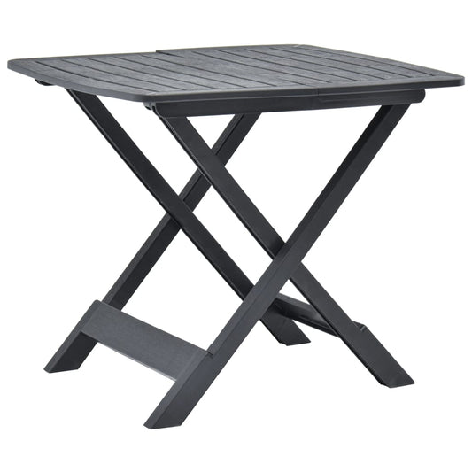 Folding Patio Table Anthracite 31.1"x28.3"x27.6" Plastic