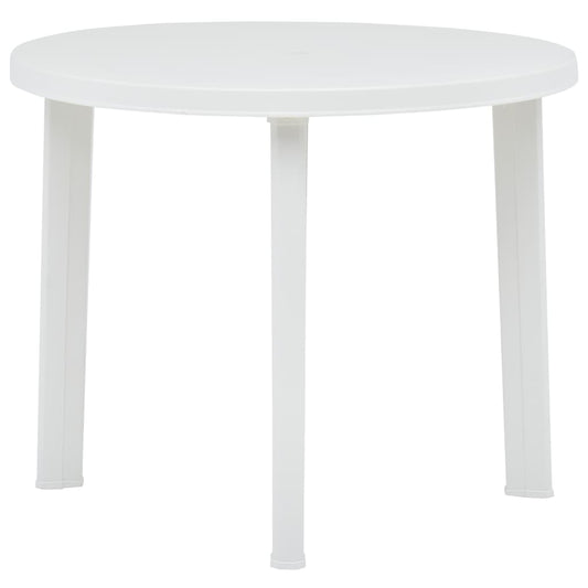 Patio Table White 35" Plastic