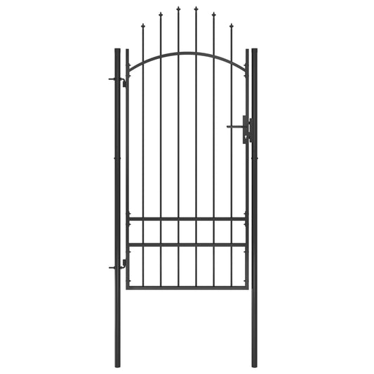 Garden Gate Steel 39.4"x98.4" Black