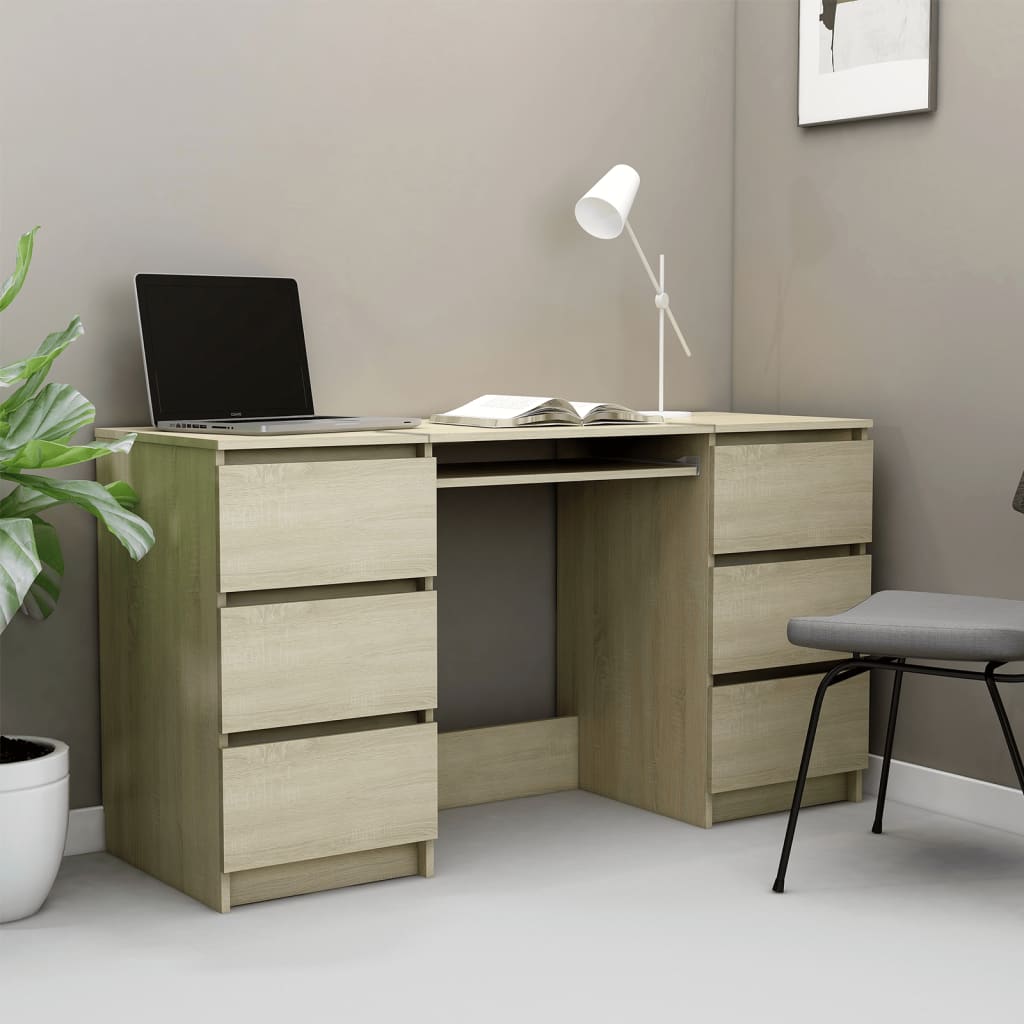 Writing Desk Sonoma Oak 55.1"x19.7"x30.3" Engineered Wood