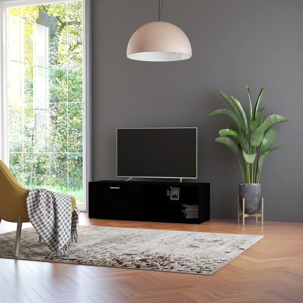 TV Cabinet Black 47.2"x13.4"x14.6" Engineered Wood