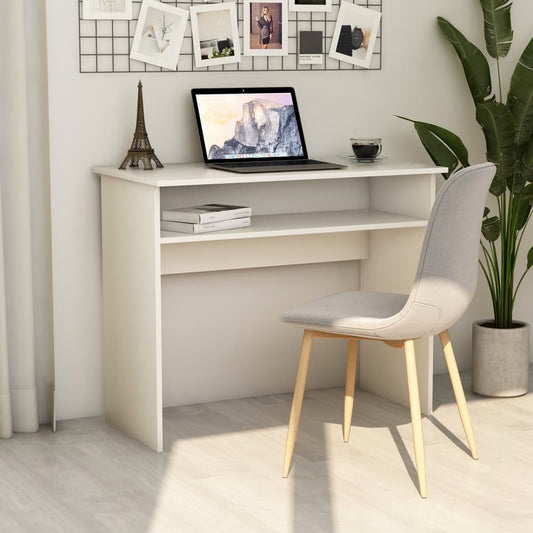Desk White 35.4"x19.7"x29.1" Engineered Wood
