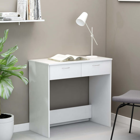 Desk White 31.5"x15.7"x29.5" Engineered Wood