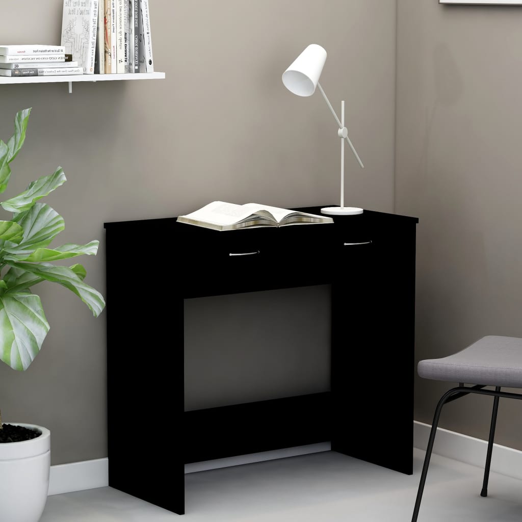 Desk Black 31.5"x15.7"x29.5" Engineered Wood