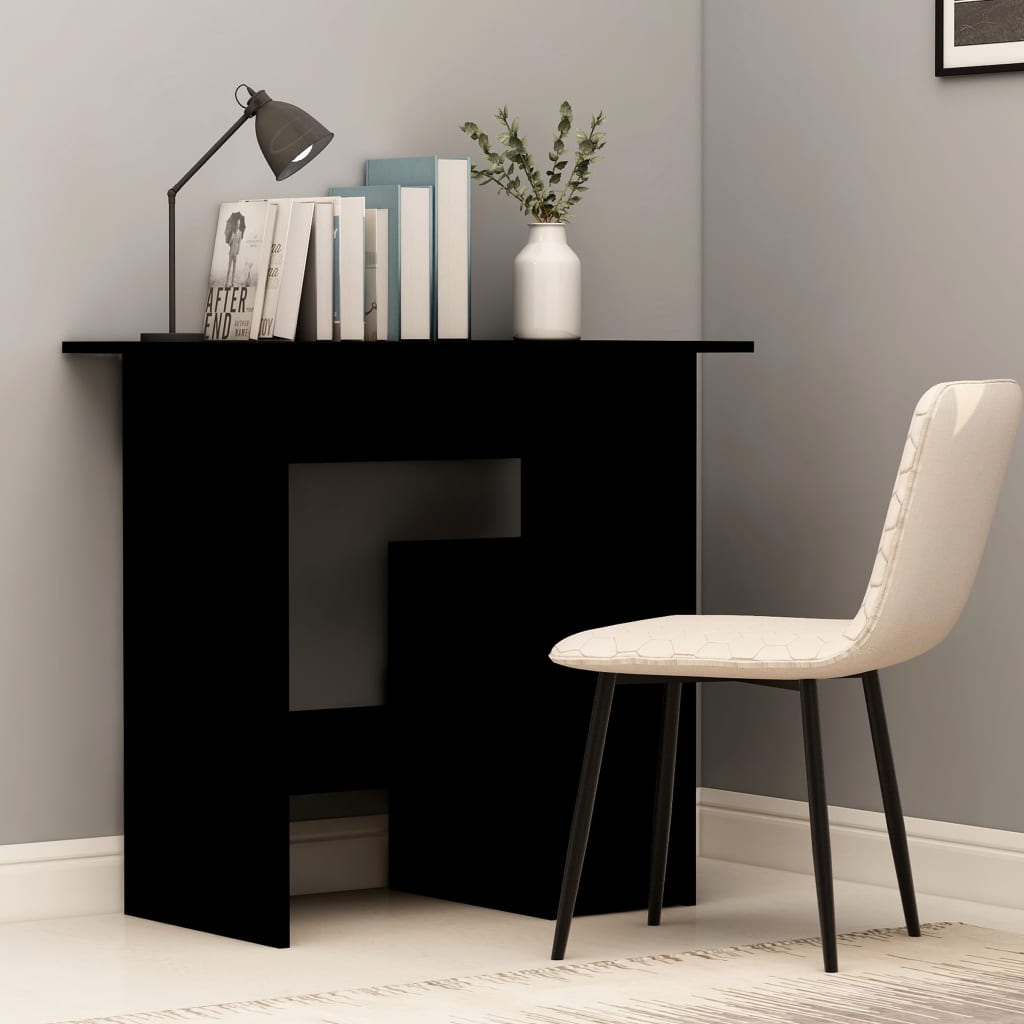 Desk Black 31.5"x17.7"x29.1" Engineered Wood
