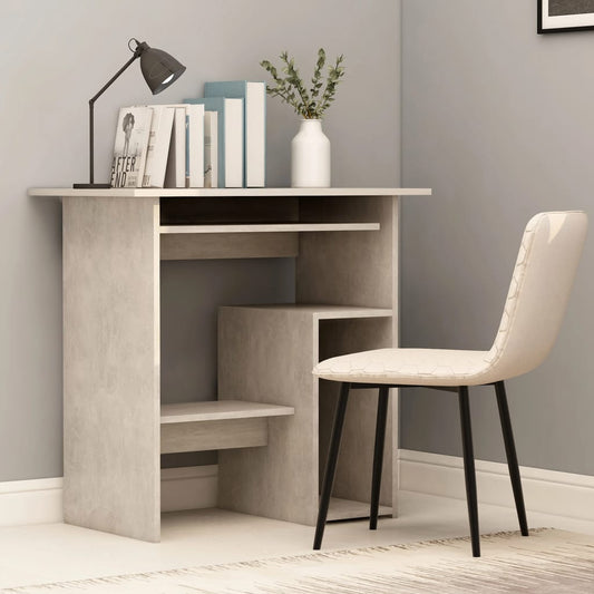 Desk Concrete Gray 31.5"x17.7"x29.1" Engineered Wood