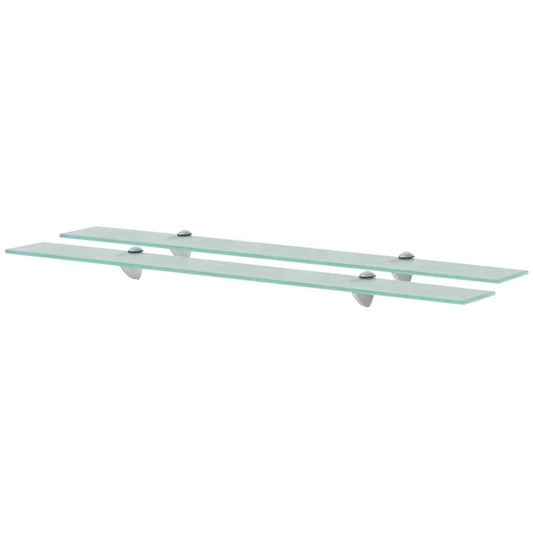 Floating Shelves 2 pcs Glass 35.4"x3.9" 0.3"