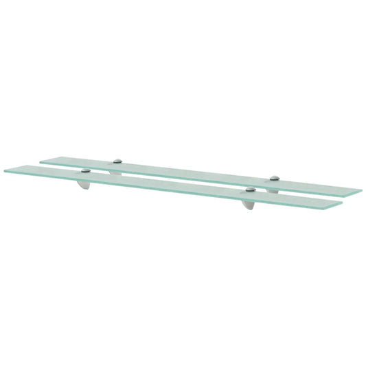 Floating Shelves 2 pcs Glass 39.4"x3.9" 0.3"