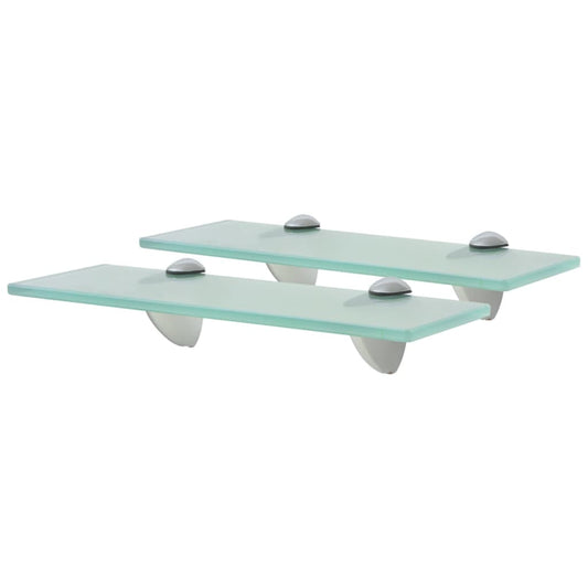 Floating Shelves 2 pcs Glass 11.8"x7.9" 0.3"