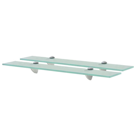 Floating Shelves 2 pcs Glass 23.6"x7.9" 0.3"
