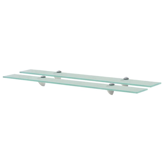 Floating Shelves 2 pcs Glass 31.5"x7.9" 0.3"
