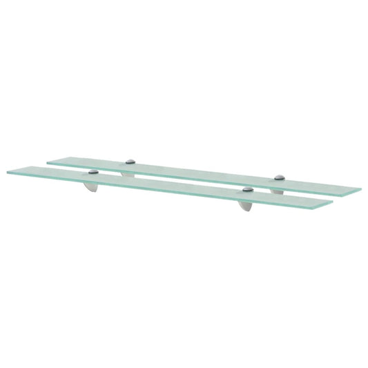 Floating Shelves 2 pcs Glass 35.4"x7.9" 0.3"