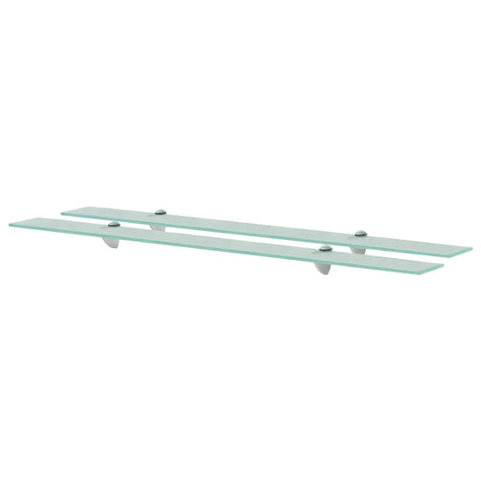 Floating Shelves 2 pcs Glass 39.4"x7.9" 0.3"