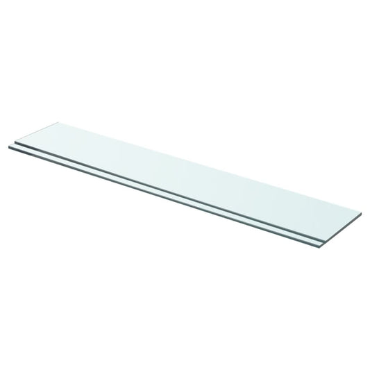 Shelves 2 pcs Panel Glass Clear 27.6"x4.7"