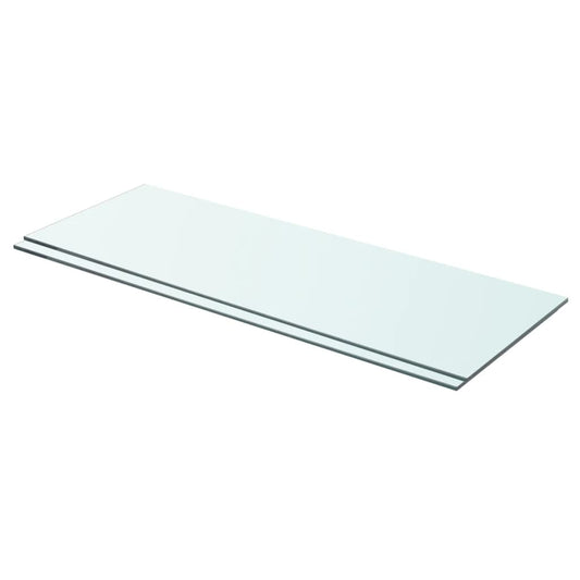 Shelves 2 pcs Panel Glass Clear 27.6"x9.8"