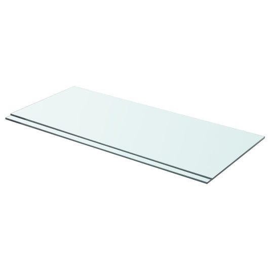 Shelves 2 pcs Panel Glass Clear 27.6"x11.8"