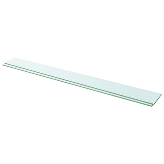 Shelves 2 pcs Panel Glass Clear 43.3"x4.7"