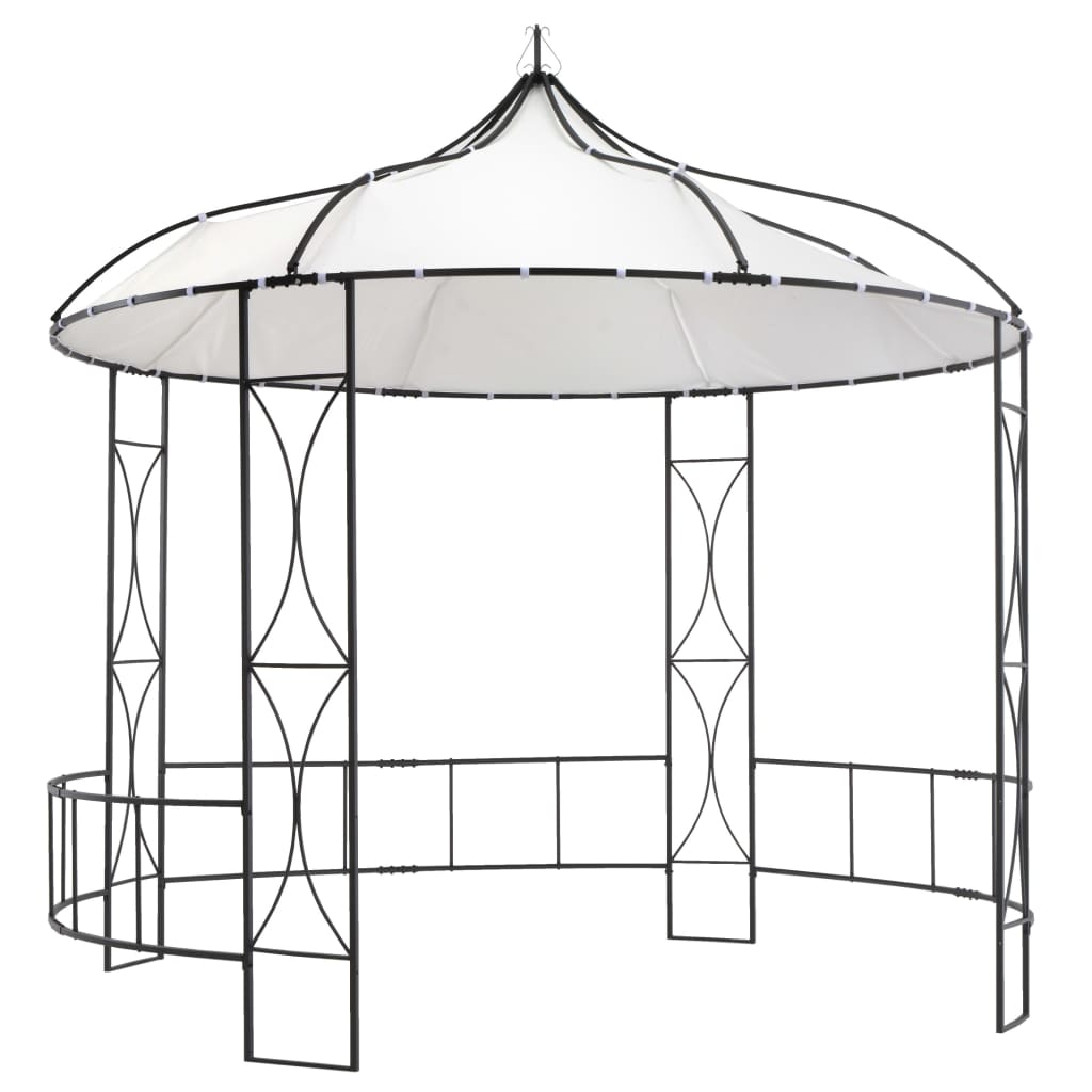 Gazebo 118.1"x114.2" White Round