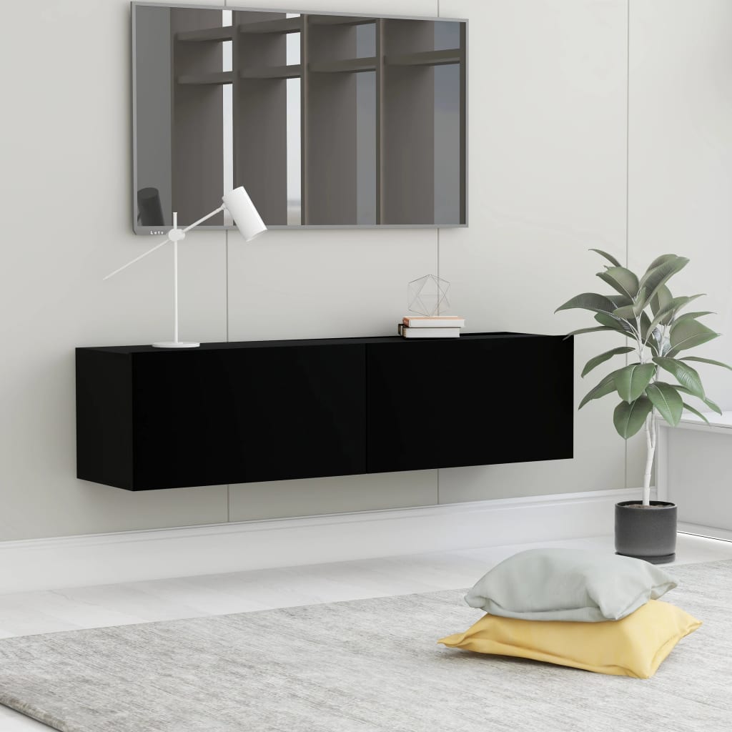 TV Cabinet Black 47.2"x11.8"x11.8" Engineered Wood