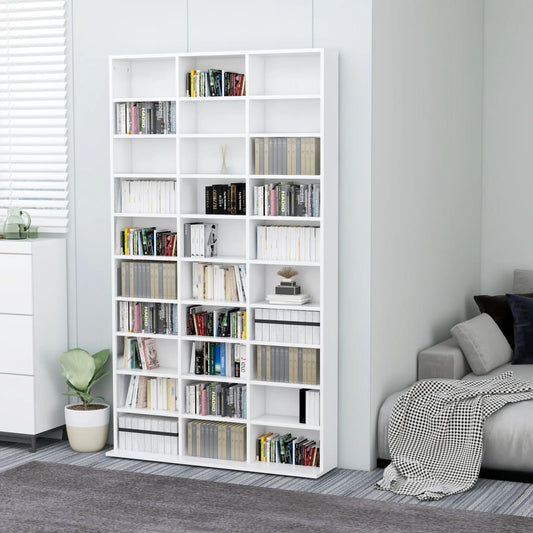 CD Cabinet White 40.2"x6.3"x69.9" Engineered Wood