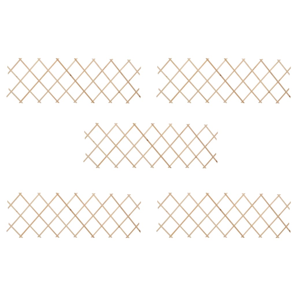 Trellis Fences 5 pcs Firwood 70.9"x23.6"