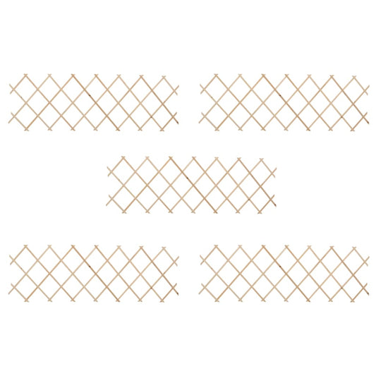 Trellis Fences 5 pcs Firwood 70.9"x23.6"