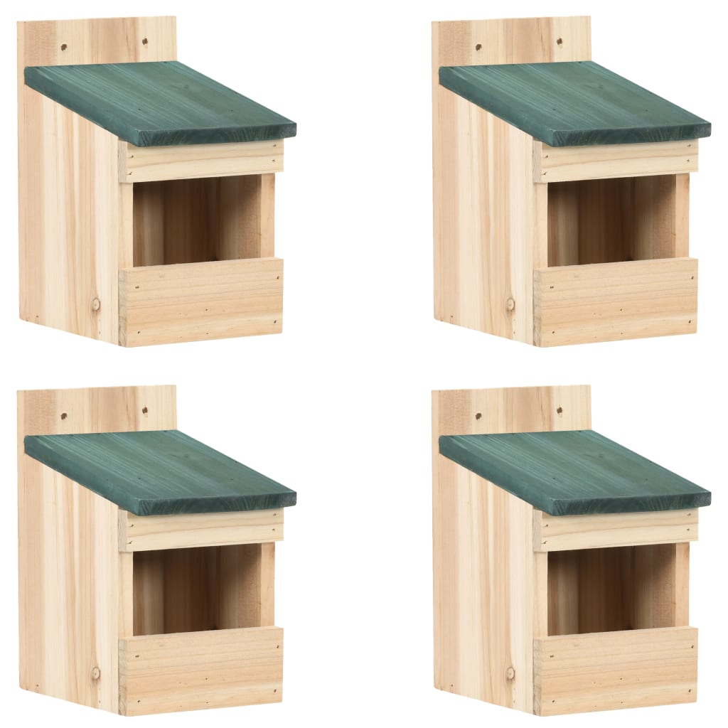 Bird Houses 4 pcs 4.7"x6.3"x7.9" Firwood