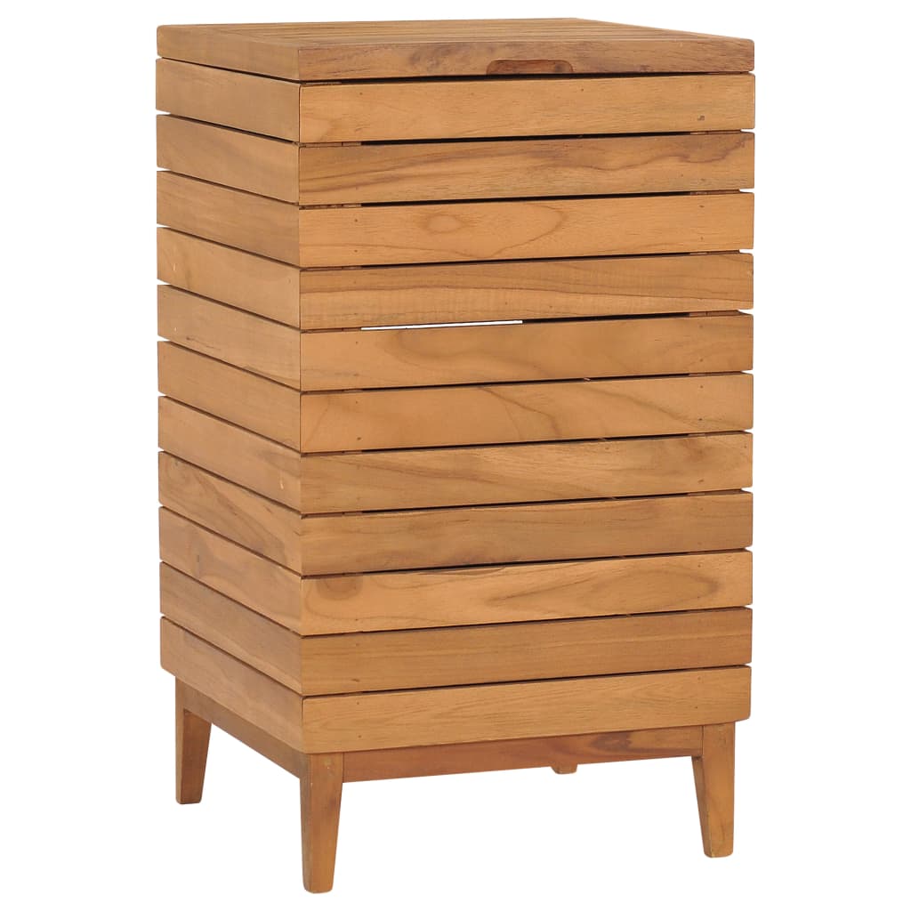 Laundry Basket 15.7"x15.7"x27.6" Solid Teak Wood