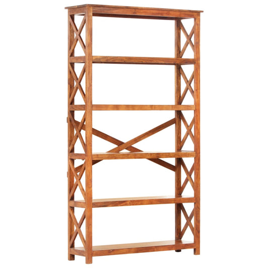 Bookshelf 39.4"x11.8"x70.9" Solid Acacia Wood Honey Finish