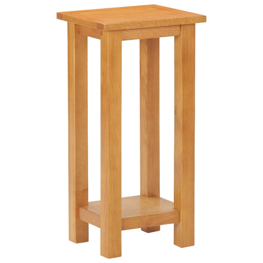 Side Table 10.6"x9.4"x21.7" Solid Oak Wood