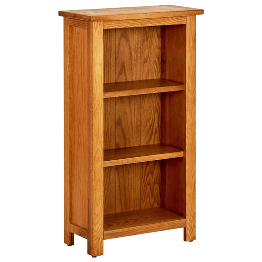 Bookcase 17.7"x8.9"x32.3" Solid Oak Wood
