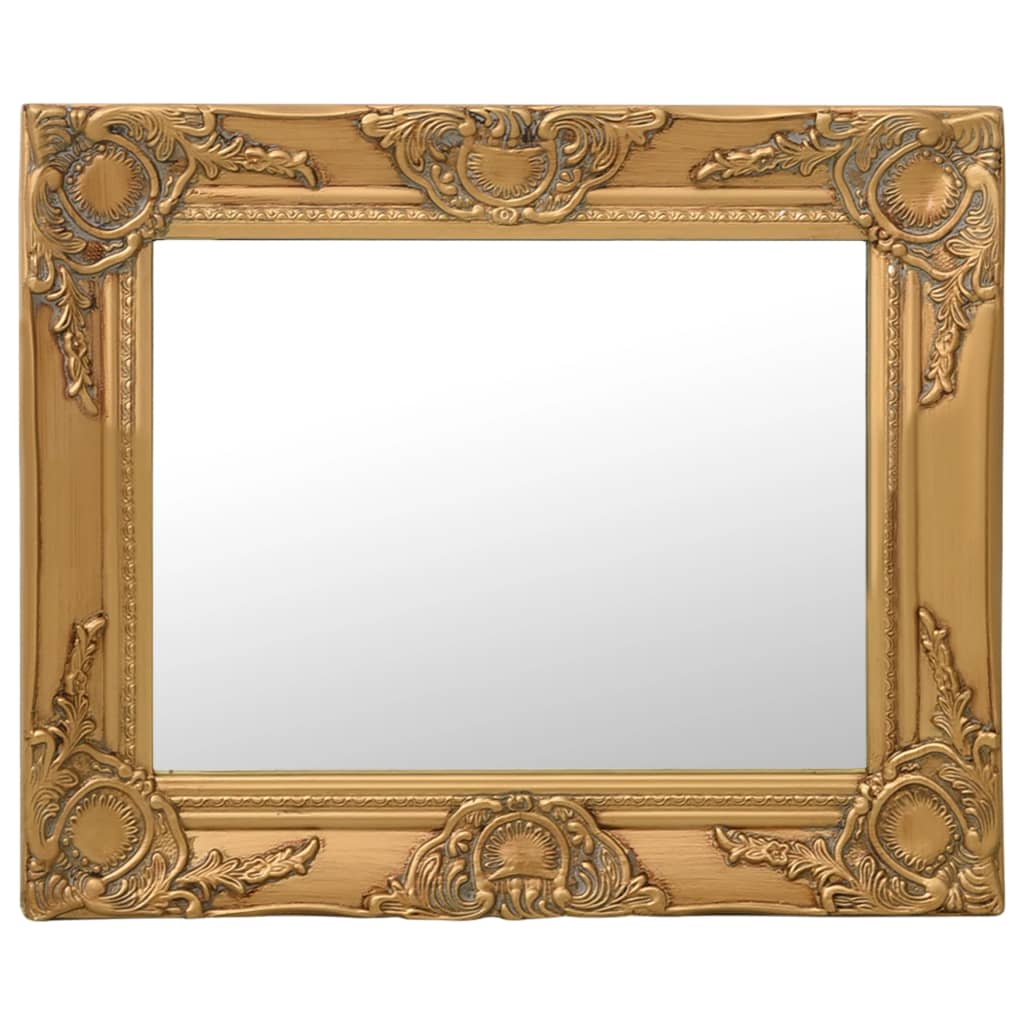 Wall Mirror Baroque Style 19.7"x15.7" Gold